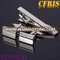 China manufacture offer brass tie cufflink gift sets